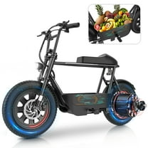 SANOPY 500W Electric Scooter for Adults, 20 MPH, 25 Mile Range, 16" All-Terrain Tires, Motorcycle Style with Seat & Basket for Adults