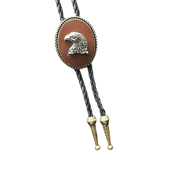 Western PU Bolo Ties Men Punk Bolo Tie Music Festival Shirt Rope Tie