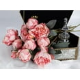 thumbnail image 6 of Pink Peonies Artificial Flowers 2 Bouquets Vintage Fake Peonies 14pcs Heads Silk Flowers with Stems for Wedding Decoration Bride Bouquet Faux Flowers Crafts Floral Arrangement (Pink), 6 of 15