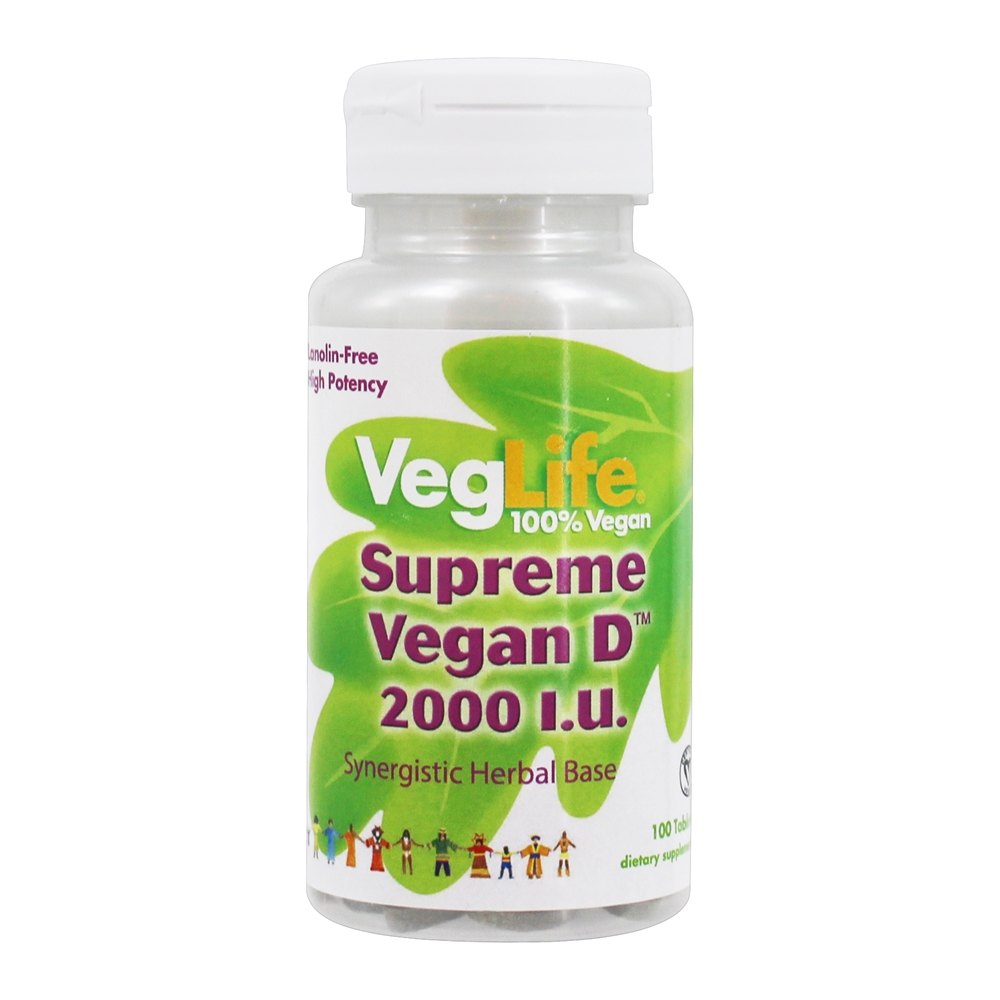 VegLife Supreme Vegan D 2000IU Vitamin D2 For Bone & Heart Health