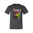 thumbnail image 2 of Wild Bobby, Colorful Sea Turtle Swimming Animal Lover Men's Graphic T-Shirt, Heather Black, 4XL, 2 of 3