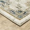 thumbnail image 3 of HomeRoots 10' X 13' Beige Gold Blue And Grey Oriental Power Loom Stain Resistant Area Rug, 3 of 5