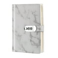 thumbnail image 1 of Unique Bargains A5 Diary with Lock, 1pcs Journal with Lock Cute Journaling Leather Notebook Journal Marble Diary, Grey, 1 of 7
