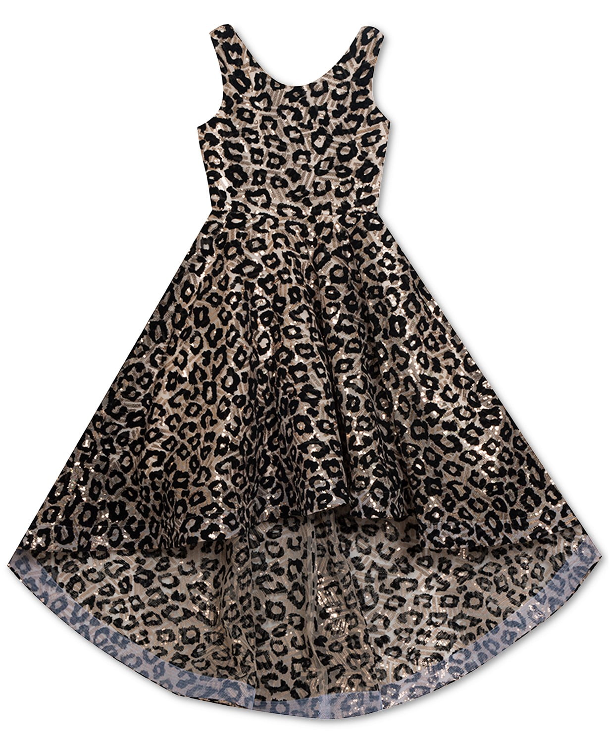 Rare Editions Girls' Black Animal Print Short Sleeves Special Occasion Dress 2T