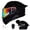Gloss Black, variant on DOT Bluetooth Modular Motorcycle Helmet,Motorcycle Helmet,Dual Visor Full Face Flip up Integrated Motorcycle Helmets,Built-in Dual Speaker Microphone,Adults Men Women, Blue,L