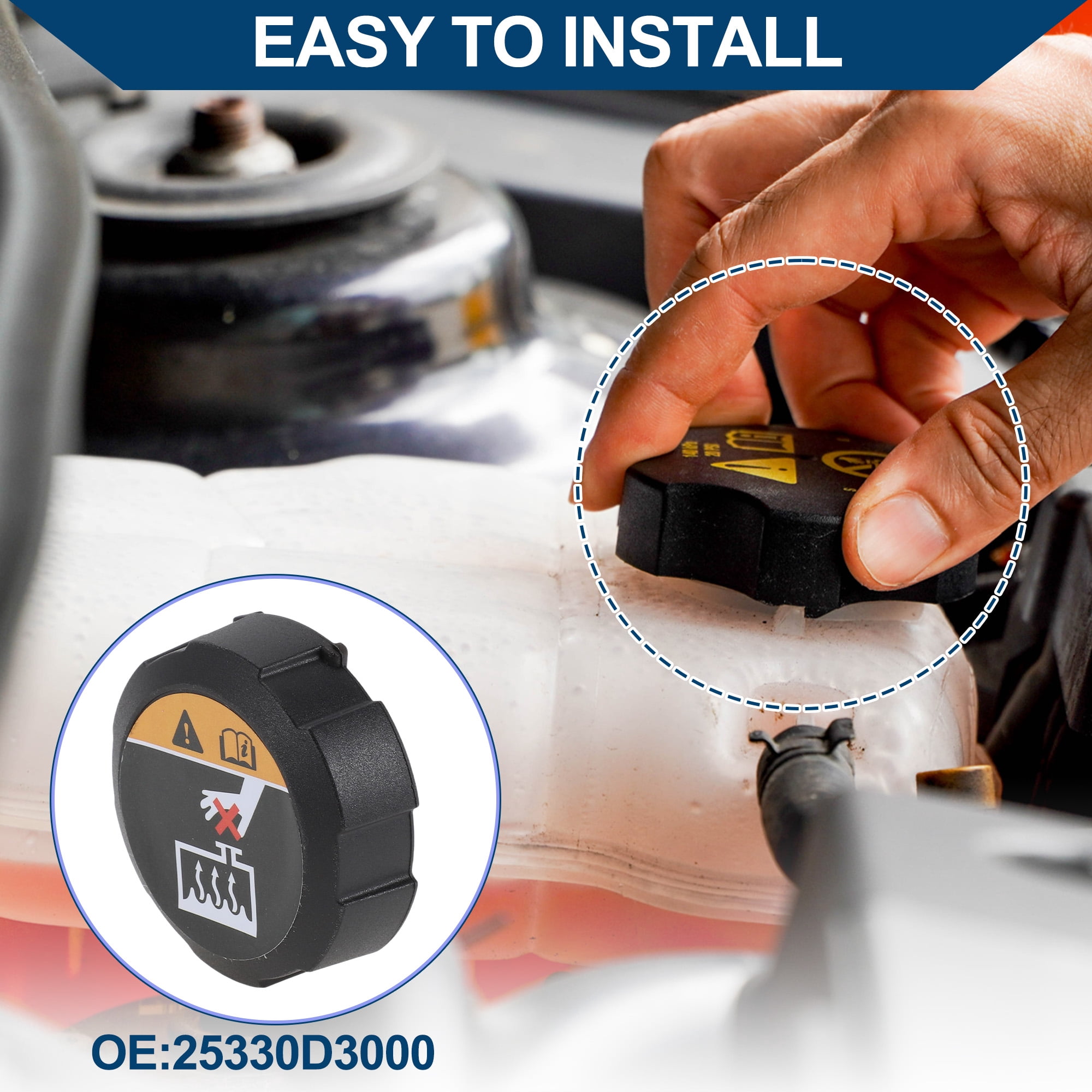 Unique Bargains Coolant Cap for Hyundai Tucson Elantra Veloster Kona 2019