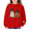 thumbnail image 2 of EnJoCho Little Girls Crewneck Pullover, Soft Cotton Long Sleeve Graphic, Fashion Oversized Sweatshirt for Halloween Trick-or-Treating Outdoor Casual Daily Wear, 2 of 7