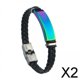 thumbnail image 1 of Conjunto de Brazaletes de Moda Salvador 2 Piezas Pulsera de Cuero Trenzado PU para Parejas, 1 of 10