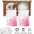 thumbnail image 5 of Pink Flower Kitchen Towels Set of 1, Boho Modern Floral Abstract Ombre Leaf White Absorbent Dish Towels for Kitchen, Microfiber Hand Towel, Quick Drying Tea Towel for Cleaning Decorative Dishcloths, 5 of 7