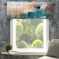 thumbnail image 4 of Oil Painting Farmhouse Short Window Curtain Valances, Colorful Modern Abstract Graffiti Art Rod Pocket Kitchen Valances for Living Room Bedroom Bathroom Cafe 42" x 18", 4 of 8