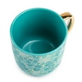 thumbnail image 5 of Thyme & Table Stoneware Coffee Mug, 16 fl oz, Teal Succulent, 5 of 5