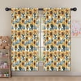 thumbnail image 5 of Blackout Kids Curtains,White Blue Sunflower Pattern Childrens Insulated Curtains Set Of 2,Bedroom Essentials,Toddler Room Decor 52"x63", 5 of 5