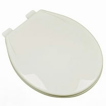Slow Close Plastic Round Front Contemporary Design Toilet Seat, Linen & Biscuit
