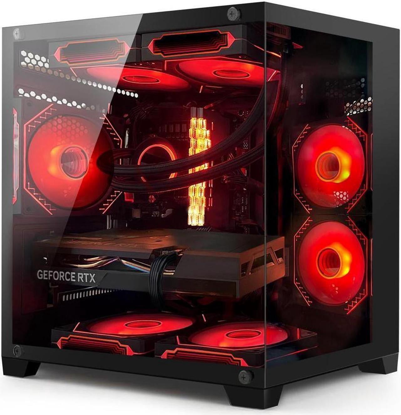 Hoengager Gaming PC -Intel Core i5-13400F up to 4.6 GHz- GeForce RTX 3050 6GB- 16GB DDR4 3200MHz -1TB PCIe SSD- RGB FANS- Windows 11 Prebuilt PC-Black