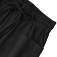 thumbnail image 6 of Amazhiyu Womens Casual Linen Shorts Drawstring Wide Leg Elastic High Waisted with Pockets, 6 of 8