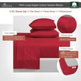 thumbnail image 7 of Cotton Sheet Set Twin XL Red Burgundy, 400 Thread Count 100% Long Staple Cotton Bed Sheet Set Soft Sateen Weave Deep Pocket Sheets Fits Mattress up to 15 Inch By Pizuna (Cotton Twin XL Size Sheet Set), 7 of 7
