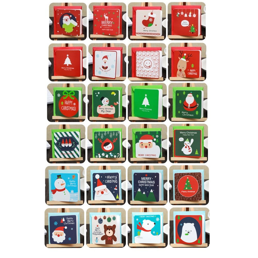 Merry Christmas Greeting Card Winter Holiday Xmas Cards Box Set Horizontal Orientation Printed Front Only Assorted with Envelopes 6 X 4, Pack of 250