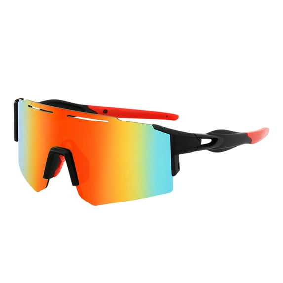 Stylish Windproof Sunglasses For Road Cycling Unisex Outdoor Sports Sunglasses Cool & Trendy Preservation Shades Orange - 15cm