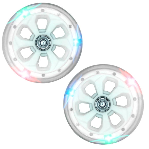 Rueda lateral para bicicleta blanca con luces de colores 12/20 Boschen