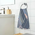 thumbnail image 3 of Yayeee 2 Pack Hand Towels for Bathroom 100% Cotton 16" x 28" Soft Absorbent Kitchen Towel, Black Stripes, 3 of 7