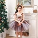 thumbnail image 4 of Disfraces de Navidad para niños europeos y americanos, disfraces de vacaciones de alce y reno, falda tutú, vestido de malla con lentejuelas, 4 of 5