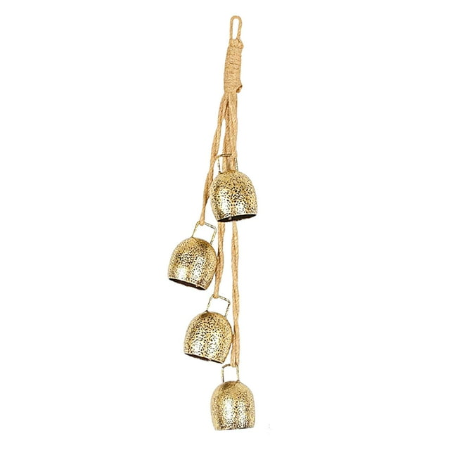 Cencerros navideños para vacas, campanas colgantes navideñas, regalos de cumpleaños rústicos con 4 Campana 52mmx38mm
