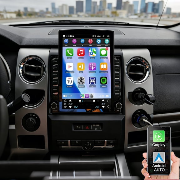 Gsuatey Android Car Radio for Ford F150 2009-2014 with Wireless Carplay Android Auto, 2 32GB 9.7Inch Touch Screen Stereo with GPS Navi Bluetooth WiFi   Backup Camera