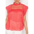 thumbnail image 4 of Short Sleeve Ruffle Shadow Top, 4 of 5