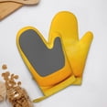 thumbnail image 4 of Hirioo Yellow Lemon for Silicone Oven Mitts for BBQ, Baking, Cooking, Set of 2, Heat Resistant 260℃, Non-Slip Kitchen Essentials, 4 of 6