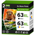 thumbnail image 1 of 63 Ink Compatible for HP 63 Printer Ink Cartridge for 63XL HP Ink Cartridges (Black, Tri-Colour), 1 of 8