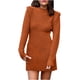 thumbnail image 2 of Puntoco Suéter Mujer Otoño E Invierno Casual Suelto Cálido Color Sólido Manga Larga Cuello Redondo Manga Larga Vestido Suéter Sexy Liquidación De Navidad Puntoco Puntoco-5261, 2 of 5