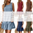 thumbnail image 3 of ASEIDFNSA Womens Tank Dress Sleeveless Crew Neck Ruffle Hem Short Summer Dress, 3 of 5