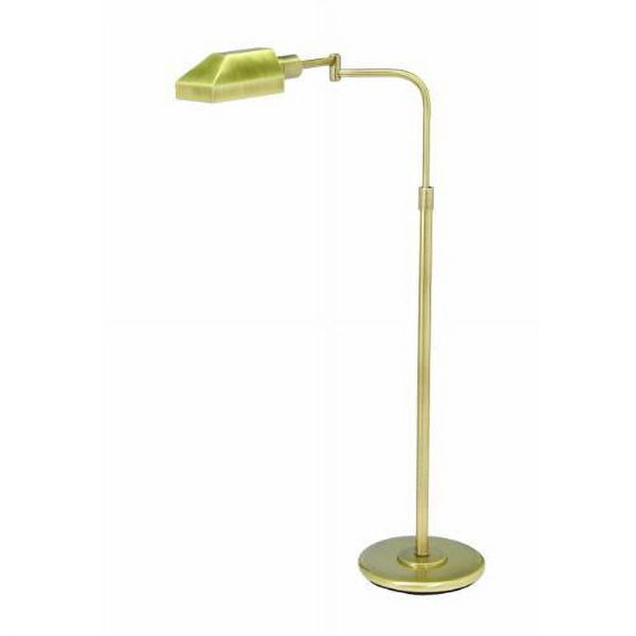 House of Troy PH100-71-J Home/Office - 1 Light Floor Lamp-48 Inches Tall and 10.5 Inches Wide Antique Brass 100.0000 Satin Brass Finish with Metal Shade