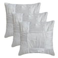 thumbnail image 5 of The HomeCentric Throw Pillow Covers Pack of 2 22x22 inch (55x55 cm) Pillow Covers White Cushion Covers Crushed Solid Color Pillows Cover Crushed Art Silk Square Pillow Cases Patchwork - Pure Dreams, 5 of 6