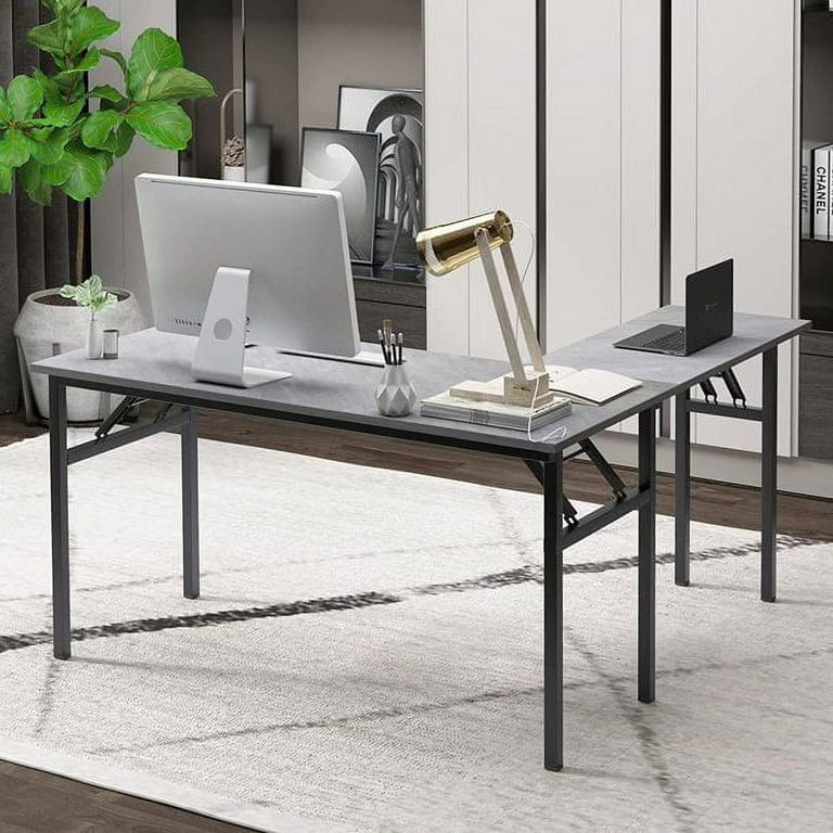 Soges Corner Desk L Shaped Office Desk Folding Computer Desk