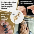 thumbnail image 6 of Magnetic Clasps for Necklaces in 925 Sterling Silver Magnetic Necklace Clasp 14K Yellow Gold Plated Jewelry Lock with Lobster Clasp for Women Women 2.50 Grams Christmas Gifts, 6 of 8