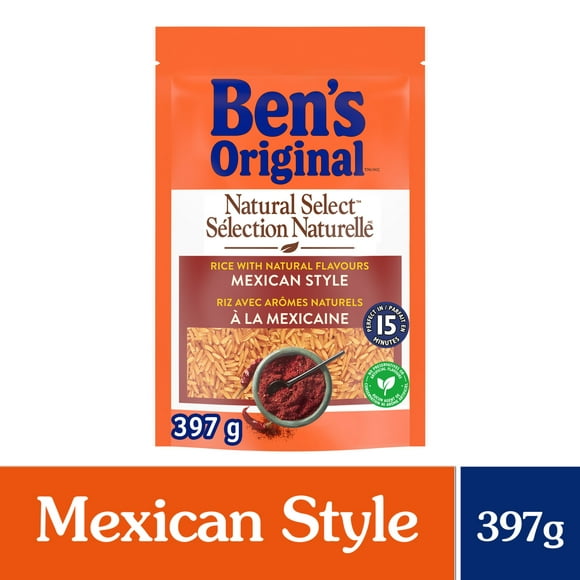 BEN'S ORIGINAL SÉLECTION NATURELLE à la mexicaine riz d'accompagnement, sachet de 397 g La perfection à tout coupMC