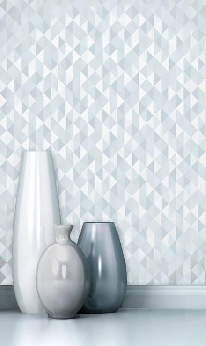 Decorline Ethan Silver Triangle Wallpaper