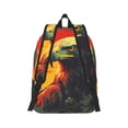 thumbnail image 2 of Bixox Hawaiian Style Bald Eagle Printing Canvas Backpack Lightweight Casual Travel Backpack School Backpack Fits 15.6 Inch Notebook, 2 of 5
