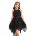 thumbnail image 2 of Nyeemya Flower Kids Girls Tulle Princess Dress High Waist Sleeveless Dreamy Dresses Wedding Party Black 8, 2 of 6