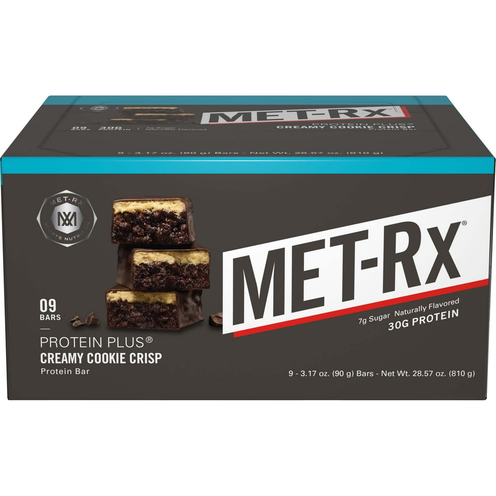 METRx Protein Plus Bar, Creamy Cookie Crisp, 30g Protein, 9 Ct