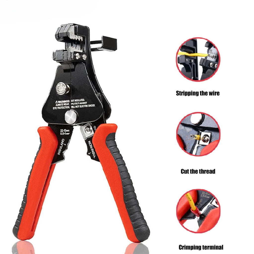 Zeiwohndc 3 In 1 Automatic Wire Stripper Crimper Tool Ergonomic Grip With Antislip Handle