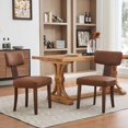thumbnail image 1 of Yeshouse Juego de sillas de comedor modernas de cuero, con asiento y respaldo acolchados y estructura de madera, ideales para la cocina o el comedor, 1 of 8