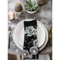 thumbnail image 2 of White Dandelion Cloth Napkins Set of 8 Reusable Dinner Napkins, Spring Flowers Botanical Vintage Black Cocktail Napkin Washable Table Napkins for Wedding/Holiday Party/Baby Shower 20"x20", 2 of 7