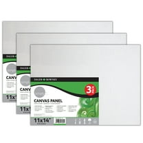 Daler-Rowney Simply White Canvas Panels Set, 11" x 14", 3 Per Pack, 3 Packs