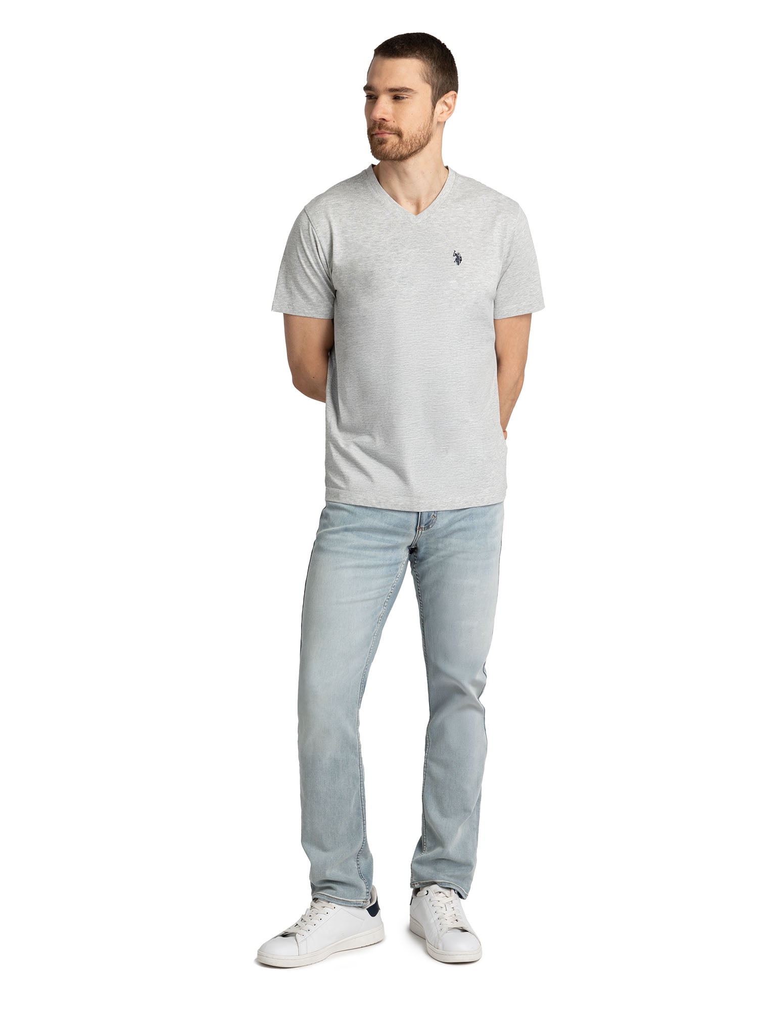 U.S. Polo Assn. Men's Basic Short Sleeve V-Neck T-Shirt