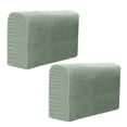 thumbnail image 2 of BESTONZON 2pcs Universal Elastic Sofa Armrest Cover Simple Sofa Side Towels Protective Cloth for Home Office (Green), 2 of 5