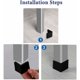 thumbnail image 5 of 20 piezas protección para patas de silla de hierro TUNC tapa para extremo de mesa goma forma de L 50x50mm negro, 5 of 5