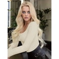 thumbnail image 2 of Weardear Women's 2 Piece Long Sleeve Scoop Neck Tops Slim Fit Tight Tee Warm T Shirt, 2 of 5