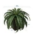 thumbnail image 4 of DR.Planzen 2 Pack Artificial Boston Fern Bush Plant with Brown Tapered Planter - UV Resistant Faux Ferns with 33 Leaves, 4 of 10
